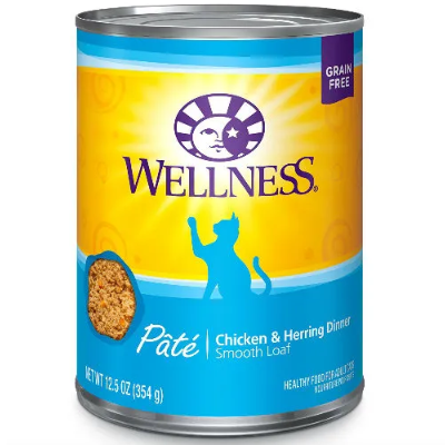 Wellness Complete Health Chicken and Herring Pate Grain Free Canned Cat Food