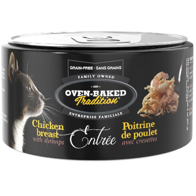 Oven Baked Tradition Chicken Breast with Shrimps Grain Free Canned Cat Food Topper