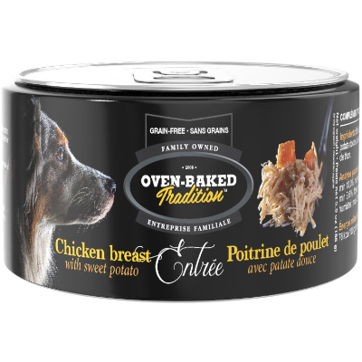 Oven Baked Tradition Chicken Breast with Sweet Potato Grain Free Canned Dog Food Topper