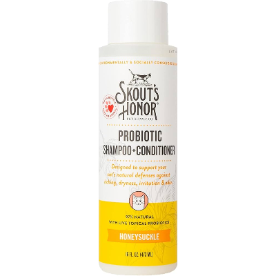 Skout's Honor Honeysuckle Probiotic Cat Shampoo and Conditioner