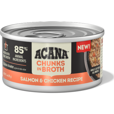 Acana Salmon and Chicken Chunks in Broth Grain Free Canned Cat Food