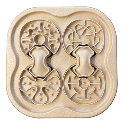 foufouBrands 2-in-1 Slow Feeder & Nosework Puzzle Dog Toy