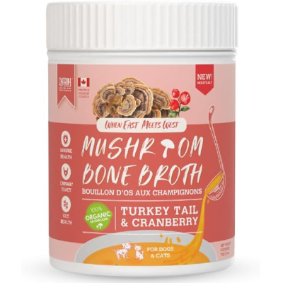 Charmy Turkey Tail and Cranberry Mushroom Bone Broth Pet Food Topper