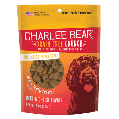 Charlee Bear Beef & Cheese Grain-Free Crunch Dog Treats
