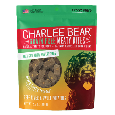 Charlee Bear Meaty Bites Beef Liver & Sweet Potato Dog Treats