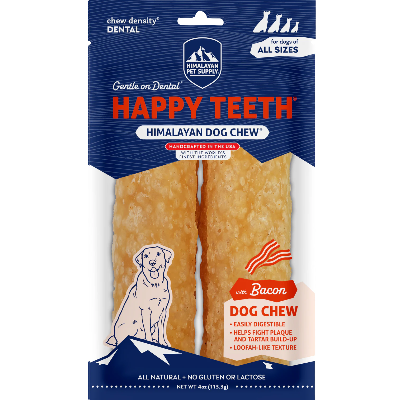 Himalayan Pet Supply Happy Teeth Bacon Dog Dental Chews