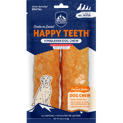 Himalayan Pet Supply Happy Teeth Peanut Butter Dog Dental Chews