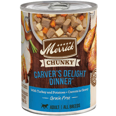 Merrick Chunky Carver's Delight Grain Free Canned Dog Food