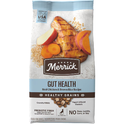 Merrick Gut Health Chicken and Brown Rice with Healthy Grains Dog Food