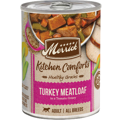Merrick Kitchen Comforts Turkey Meatloaf Healthy Grains Canned Dog Food