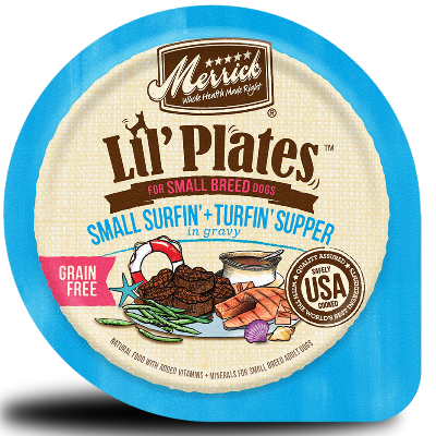 Merrick Lil' Plates Small Surfin' and Turfin' Grain Free Small Breed Wet Dog Food