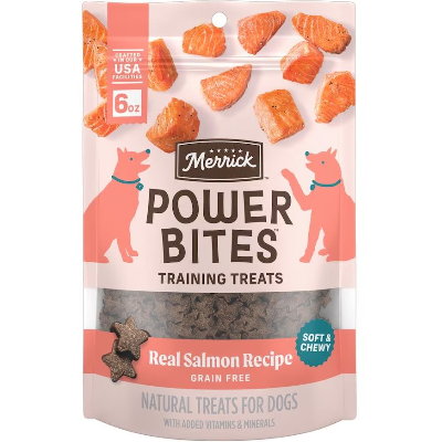 Merrick Salmon Power Bites Grain Free Dog Training Treats