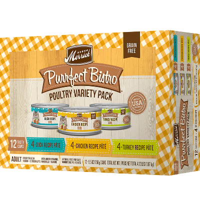 Merrick Purrfect Bistro Poultry Variety Pack Grain Free Canned Cat Food