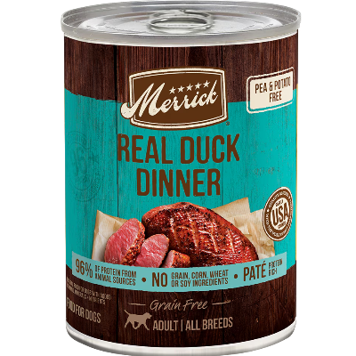 Merrick Real Duck Dinner Grain Free Canned Dog Food