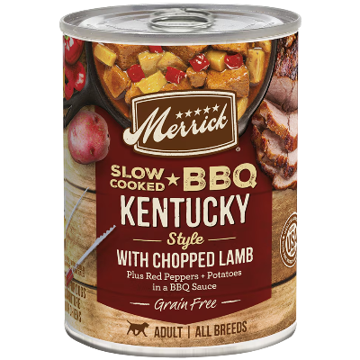 Merrick BBQ Kentucky Style Lamb Slow Cooked Grain Free Canned Dog Food