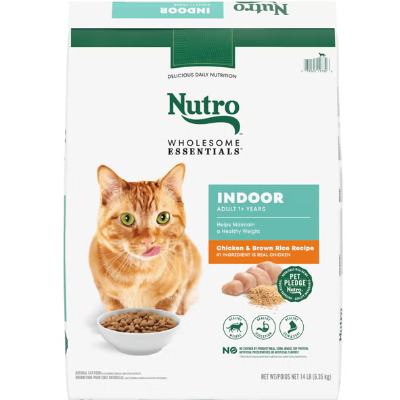 Nutro Wholesome Essentials Chicken and Brown Rice Indoor Cat Food