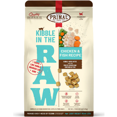 Primal Kibble in the Raw Chicken and Fish Cat Food