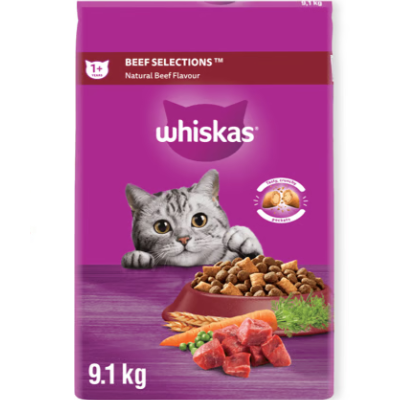 Whiskas Beef Selections Dry Cat Food