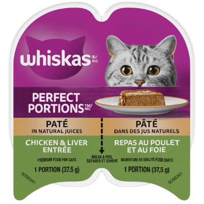 Whiskas Perfect Portions Chicken and Liver Pate Wet Cat Food