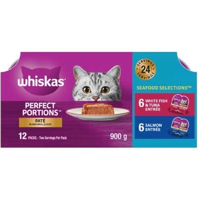 Whiskas Perfect Portions Seafood Pate Variety Pack Wet Cat Food