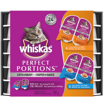 Whiskas Perfect Portions Chicken and Salmon Variety Pack Wet Cat Food