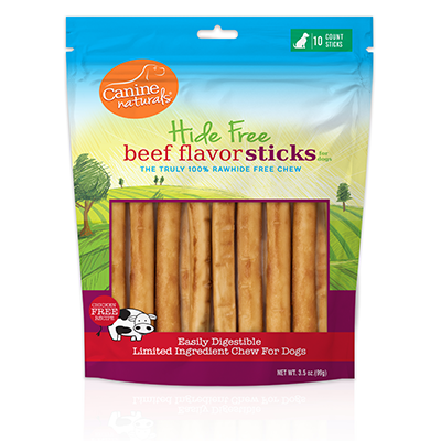 Canine Naturals Hide-Free Beef Sticks Dog Chews