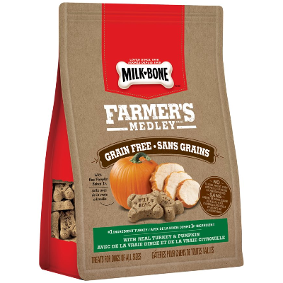 Milk-Bone Farmer's Medley Turkey and Pumpkin Grain Free Dog Treats