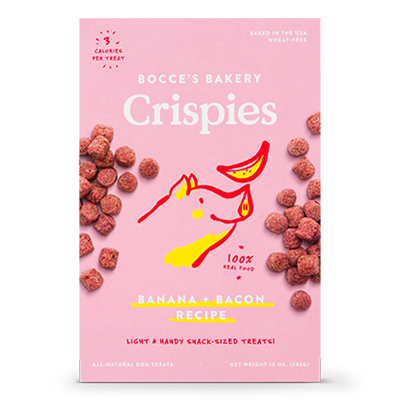 Bocce's Bakery Crispies Banana + Bacon Dog Treats