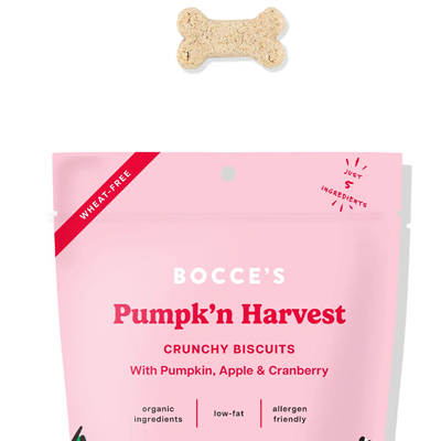 Bocce's Bakery Pumpk'n Harvest Crunchy Dog Biscuits